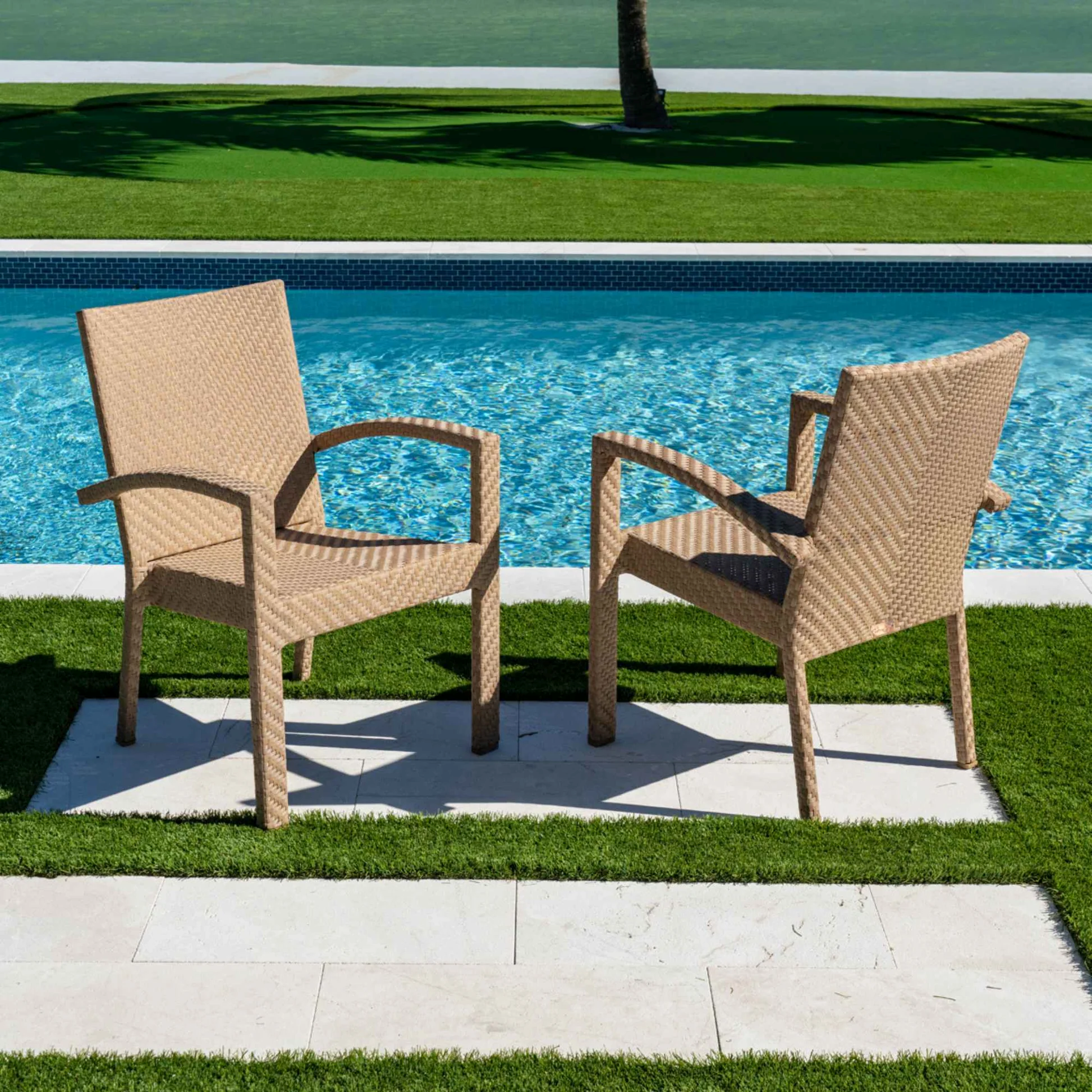 Stackable outdoor chairs