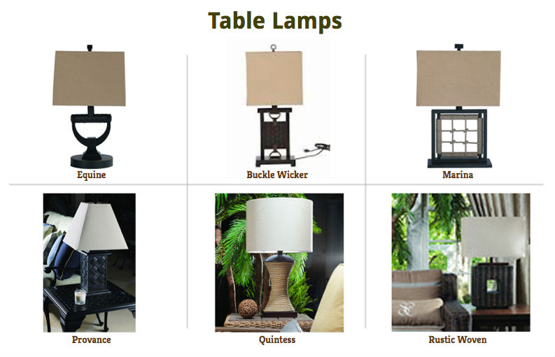 Assortment Table Lamps